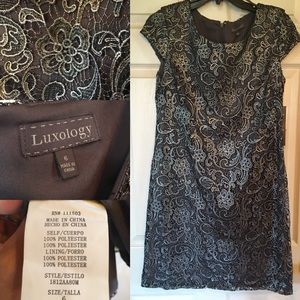 NWT Luxology fully lined with metallic lace detail